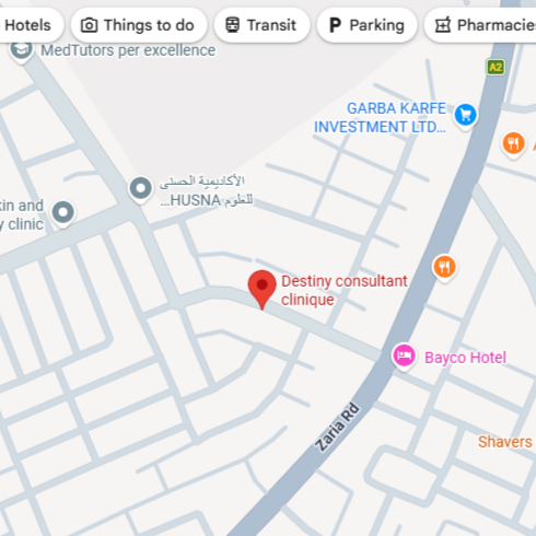Map showing our clinic location